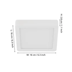 LED opbouwpaneel Fueva 5 IP20 830 wit 16x16cm