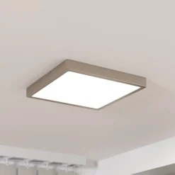 LED opbouwpaneel Fueva 5 IP20 830 nikkel 28,5x28,5cm