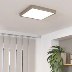 LED opbouwpaneel Fueva 5 IP20 830 nikkel 28,5x28,5cm