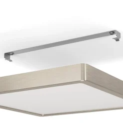 LED opbouwpaneel Fueva 5 IP20 830 nikkel 28,5x28,5cm