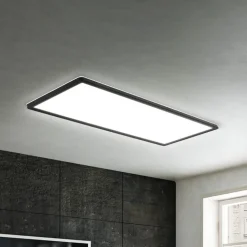 LED opbouwpaneel Slim 58x20cm aan/uit 4.000K zwart