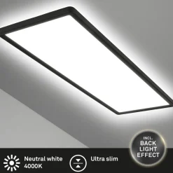 LED opbouwpaneel Slim 58x20cm aan/uit 4.000K zwart