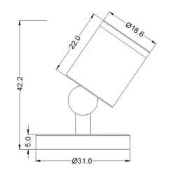 LED opbouwspot Herculis 3.000K, zwart