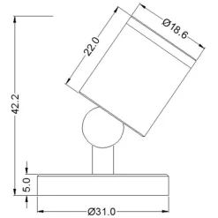LED opbouwspot Herculis 4.000K, zwart