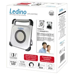 LED oplaadbare spot Veddel 50 W + 3W extra licht