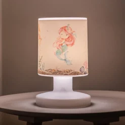 LED oplaadbare tafellamp Mara zeemeermin, kleurrijk, 21 cm