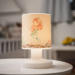 LED oplaadbare tafellamp Mara zeemeermin, kleurrijk, 21 cm