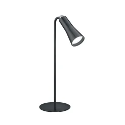LED oplaadbare tafellamp Maxi, zwart, metaal, dimbaar, 36 cm