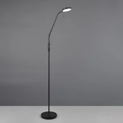 LED oplaadbare vloerlamp Moreno, mat zwart, CCT, dimbaar
