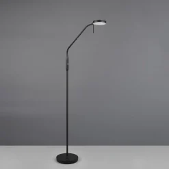 LED oplaadbare vloerlamp Moreno, mat zwart, CCT, dimbaar