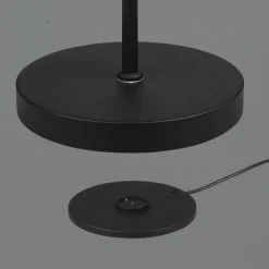 LED oplaadbare vloerlamp Moreno, mat zwart, CCT, dimbaar