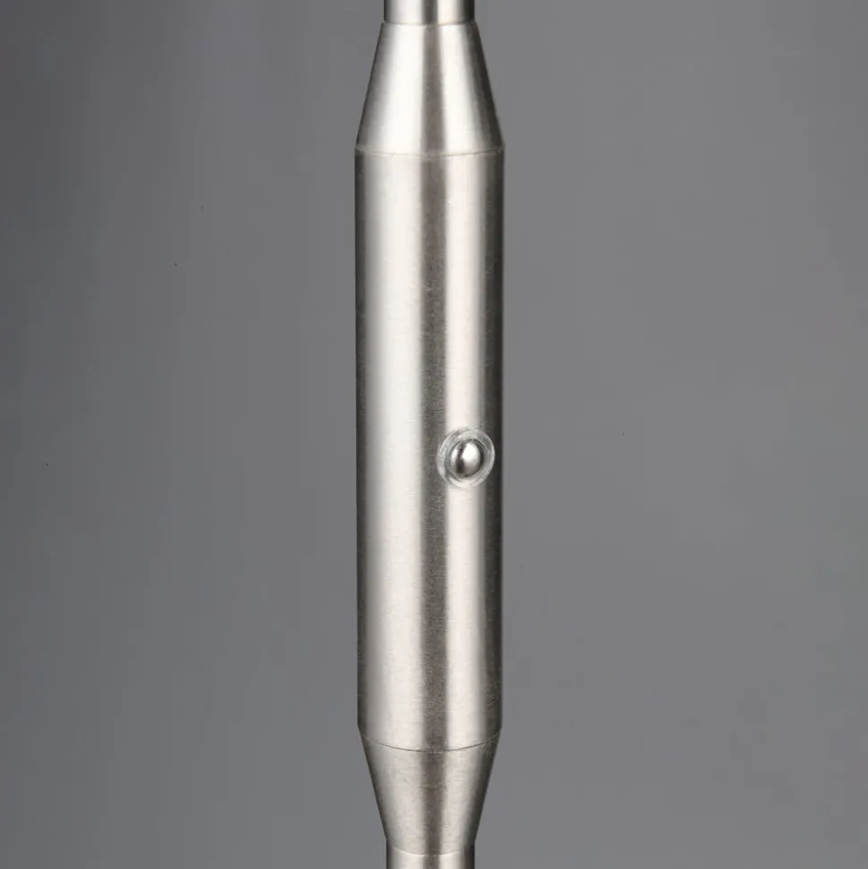 LED oplaadbare vloerlamp Moreno, mat nikkel, CCT, dimbaar