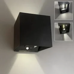 LED oplaadbare wandlamp Magnetics, zwart, 120°, omhoog/omlaag, sensor