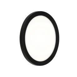 LED paneel Frankfurt, rond, Ø 21 cm, IP44, zwart