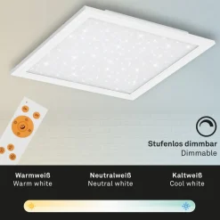 LED paneel Pallas, wit, dimbaar, CCT, 59,6x59,6cm