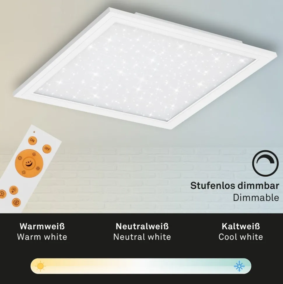 LED paneel Pallas, wit, dimbaar, CCT, 59,6x59,6cm