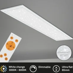 LED paneel Pallas, wit, dimbaar, CCT, 119,5x29,5cm