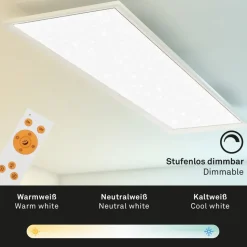 LED paneel Pallas, wit, dimbaar, CCT, 119,5x29,5cm