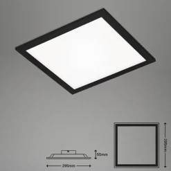 LED paneel Simple, zwart, ultravlak, 30x30cm