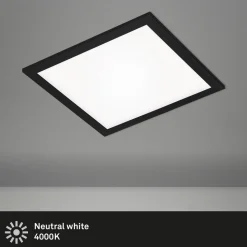 LED paneel Simple, zwart, ultravlak, 30x30cm