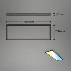 LED paneel Slim zwart ultravlak CCT, 59x20cm
