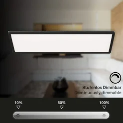 LED paneel Slim zwart ultravlak CCT, 59x20cm