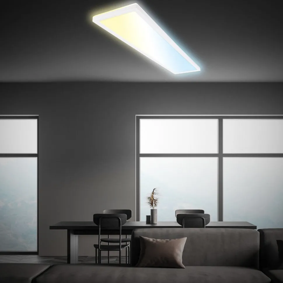 LED paneel Tava CCT, wit, 98 x 20 cm, achtergrondverlichting, kunststof