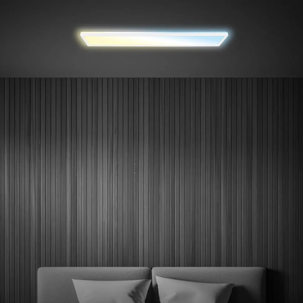 LED paneel Tava CCT, wit, 98 x 20 cm, achtergrondverlichting, kunststof