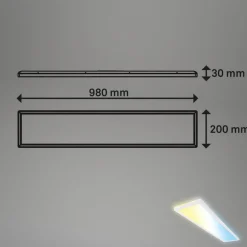 LED paneel Tava CCT, wit, 98 x 20 cm, achtergrondverlichting, kunststof