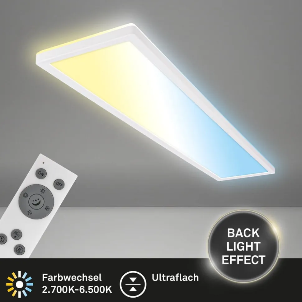 LED paneel Tava CCT, wit, 98 x 20 cm, achtergrondverlichting, kunststof