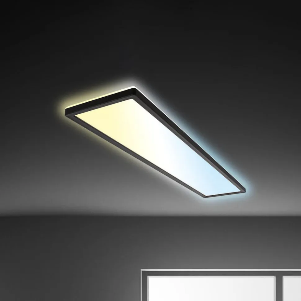 LED paneel Tava CCT, zwart, 98 x 20 cm achtergrondverlichting kunststof