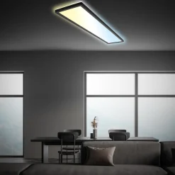 LED paneel Tava CCT, zwart, 98 x 20 cm achtergrondverlichting kunststof