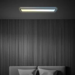 LED paneel Tava CCT, zwart, 98 x 20 cm achtergrondverlichting kunststof
