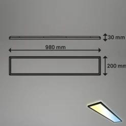 LED paneel Tava CCT, zwart, 98 x 20 cm achtergrondverlichting kunststof