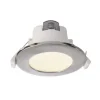 LED plafond inbouwlamp Acrux, Ø 10 cm, zilver mat, CCT