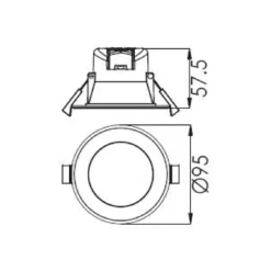 LED plafond inbouwlamp Acrux, Ø 10 cm, zilver mat, CCT