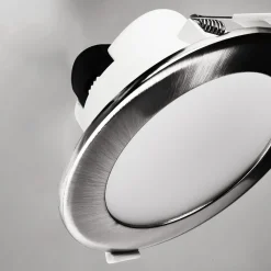 LED plafond inbouwlamp Acrux, Ø 17 cm, zilver mat, CCT