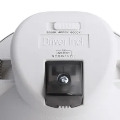 LED plafond inbouwlamp Acrux, Ø 15 cm, zwart, CCT