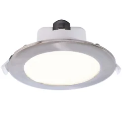 LED plafond inbouwlamp Acrux, Ø 15 cm, zilver mat, CCT