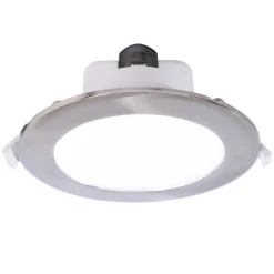 LED plafond inbouwlamp Acrux, Ø 15 cm, zilver mat, CCT