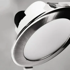 LED plafond inbouwlamp Acrux, Ø 15 cm, zilver mat, CCT