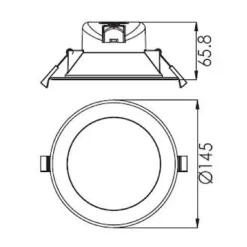 LED plafond inbouwlamp Acrux, Ø 15 cm, zilver mat, CCT