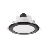 LED plafond inbouwlamp Acrux, Ø 11 cm, zwart, CCT