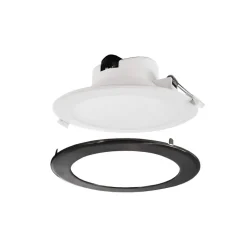 LED plafond inbouwlamp Acrux, Ø 11 cm, zwart, CCT