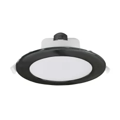 LED plafond inbouwlamp Acrux, Ø 17 cm, zwart, CCT