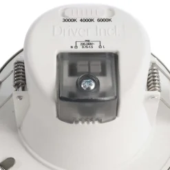 LED plafond inbouwlamp Acrux, Ø 9 cm, zwart, CCT