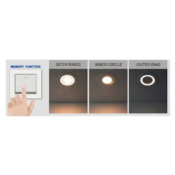 LED plafond inbouwlamp Clyde, warmwit, Ø 8 cm