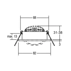 LED plafond inbouwspot Dione 3.000 K wit