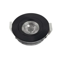 LED plafond inbouwspot DL6809, rond, zwart
