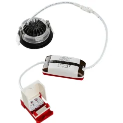 LED plafond inbouwspot DL6809, rond, zwart